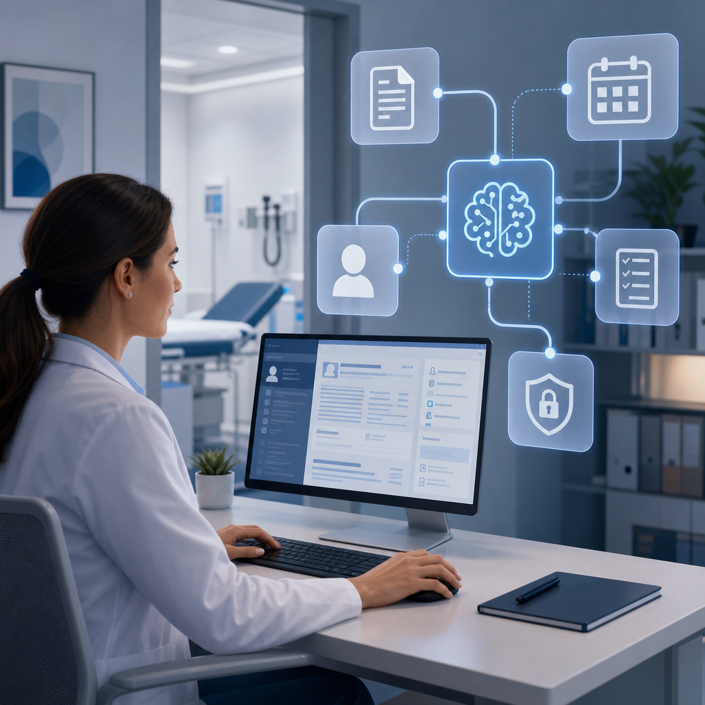 Supporting illustration for How clinics can adopt healthcare AI workflow automation safely section 1